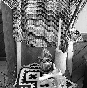 Black & White Houndstooth Blouse